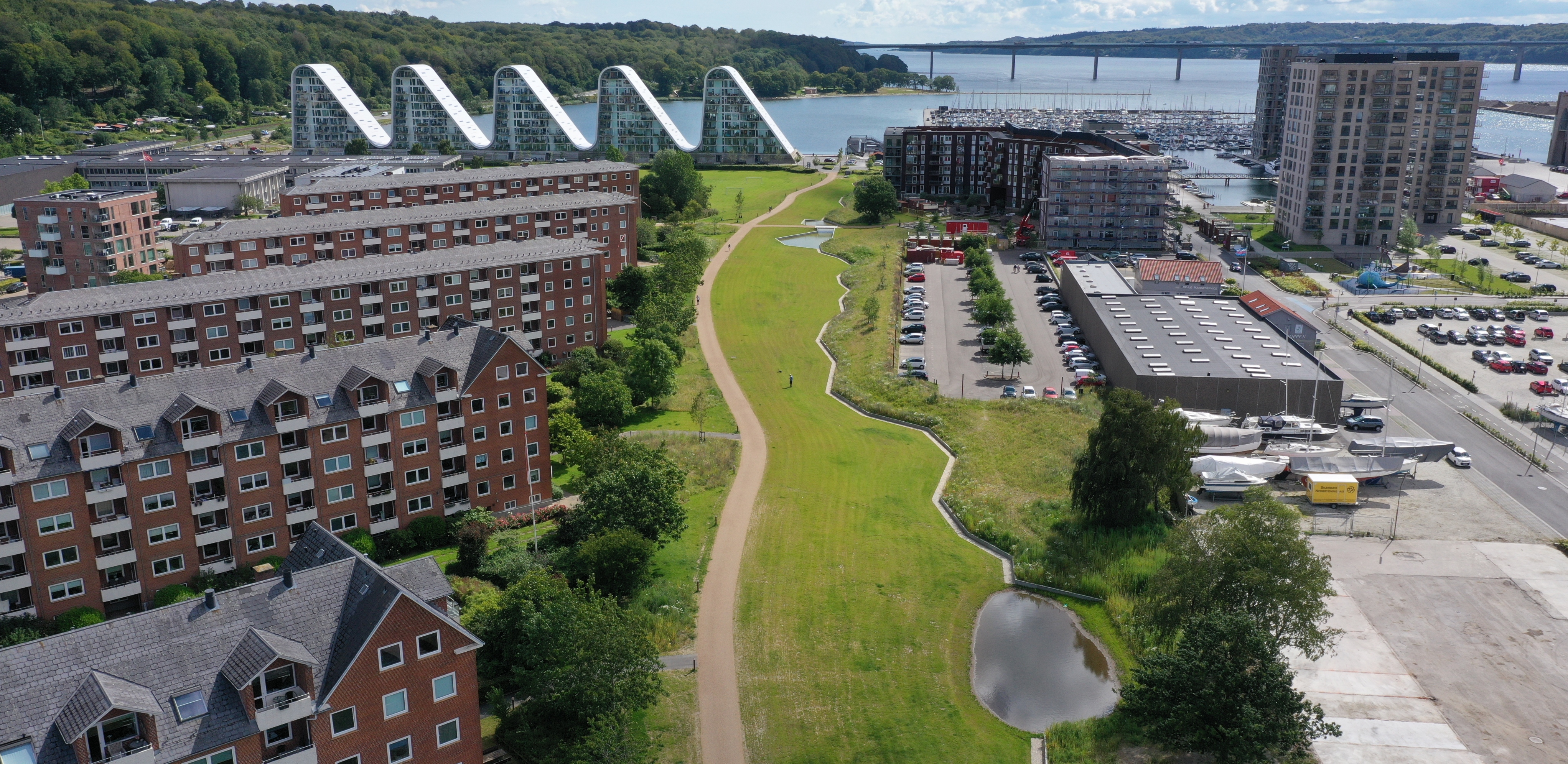 Climate park in Vejle to keep basements and roads dry